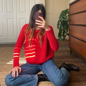 Mango Red knit sweater